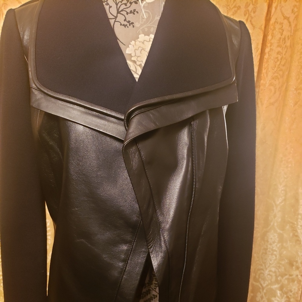 CLASSIQUES ENTIER LEATHER/SWEATER JACKET